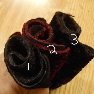 Vintage BLACK CHERRY BLACKCHERRY  Plush Rayon Velvet Long Pile mini Miniature teddy bear Craft Fabric 9X9 inch, 22cm 9" no Stretch no Fray