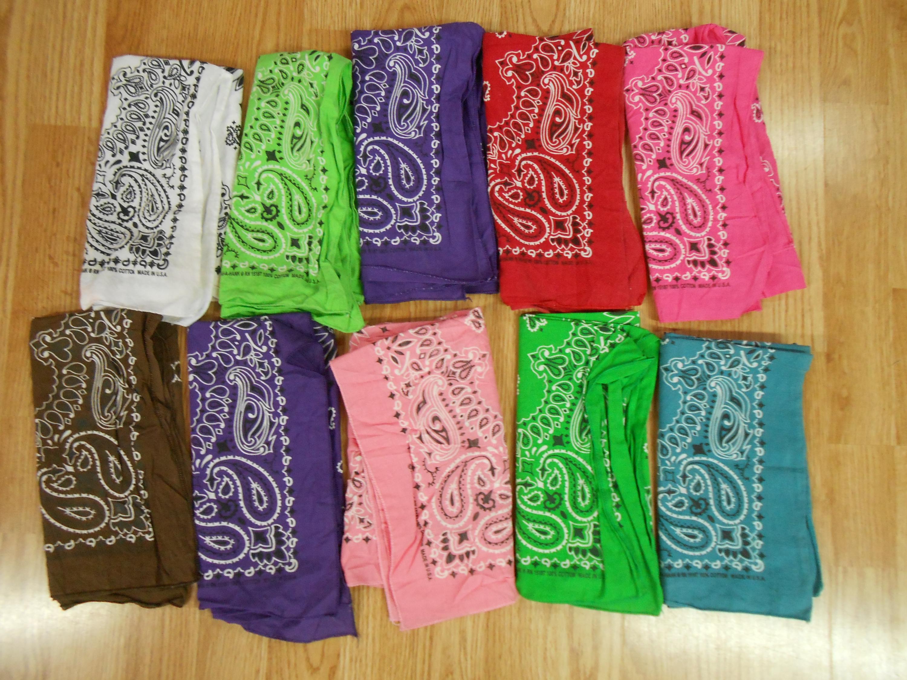 Vtg Antique Made in USA Lot of 10 Mixed PARIS Colors PAISLEY  display picture 2
