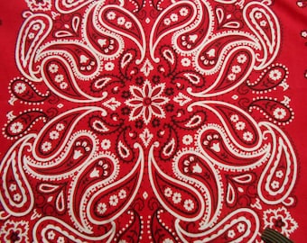 Vintage 1960s Fast Color Cotton Bandana // 16.25x17.5
