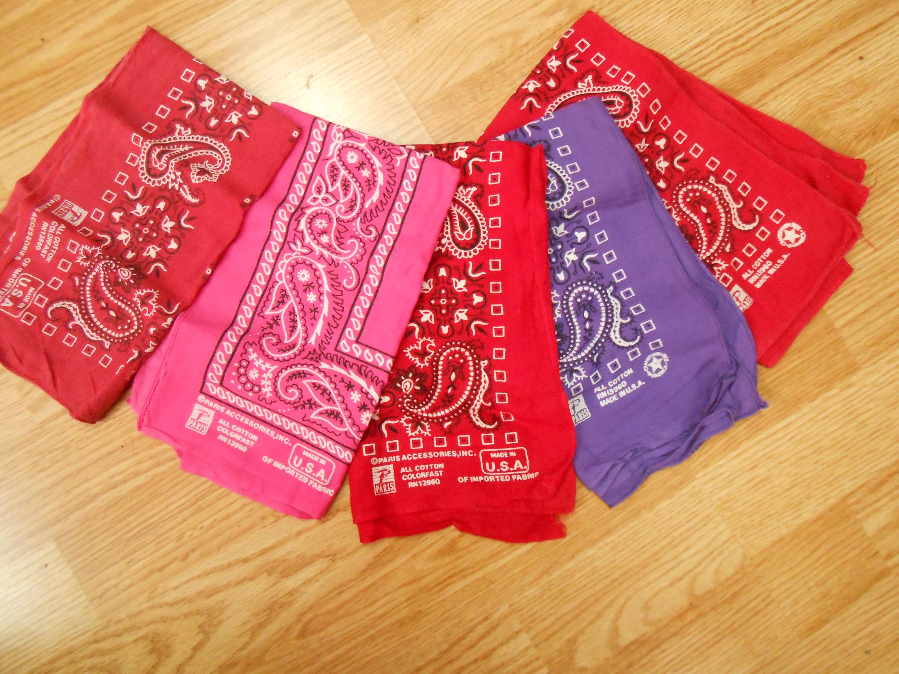 Vtg Lot of 10 Mixed Cotton Biker Kercheif Bandana Hav A Hank Paris Elephant  20\