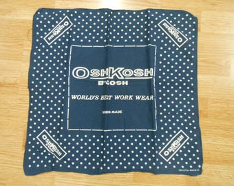 Oshkosh B'gosh Indigo Bandana Union Made Dot Print Vintage 70s