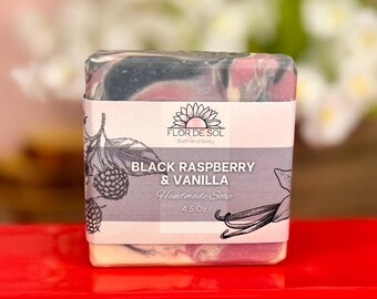 Black Raspberry & Vanilla - Handmade Soap Bar
