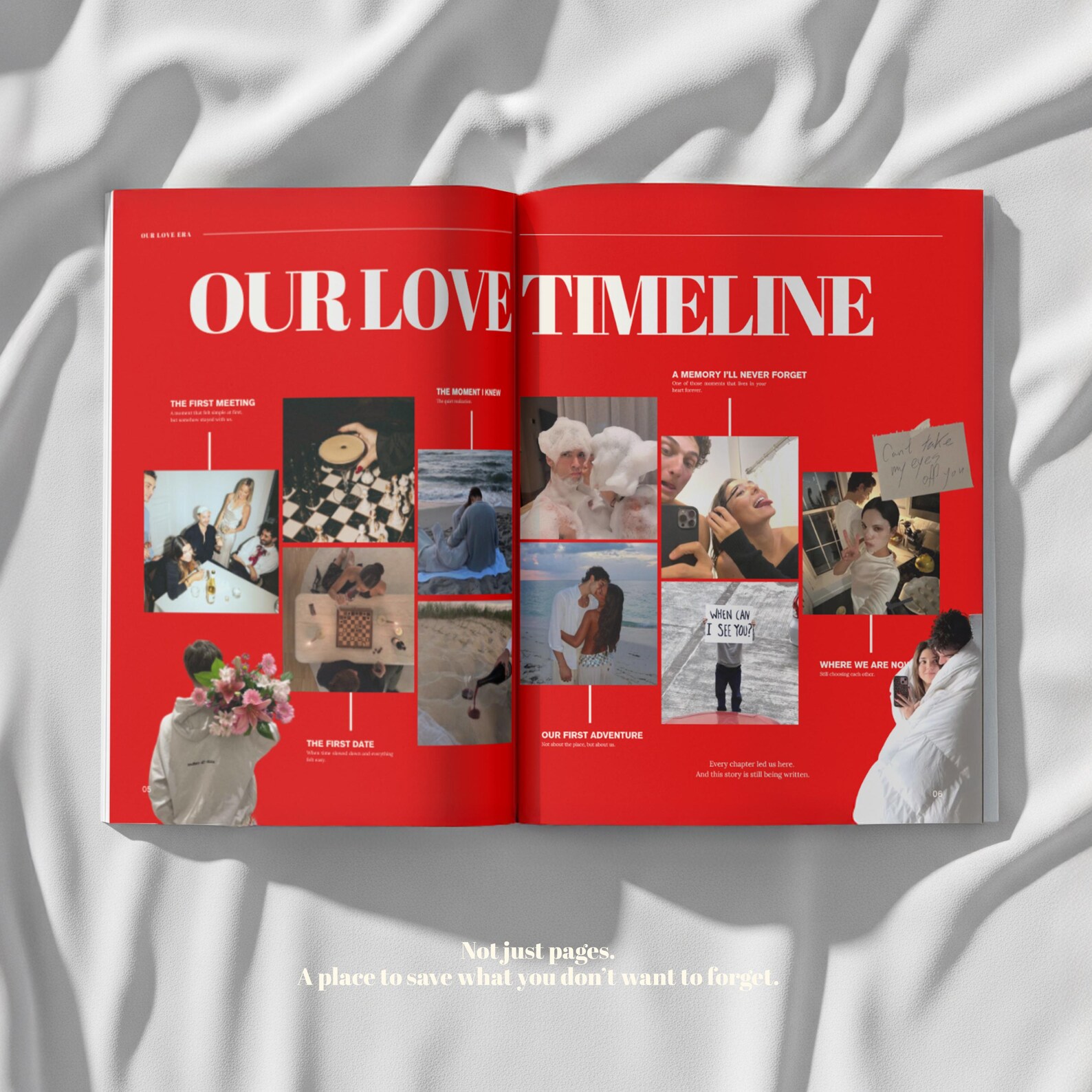Editable Couple Magazine Template Love Story Canva Template