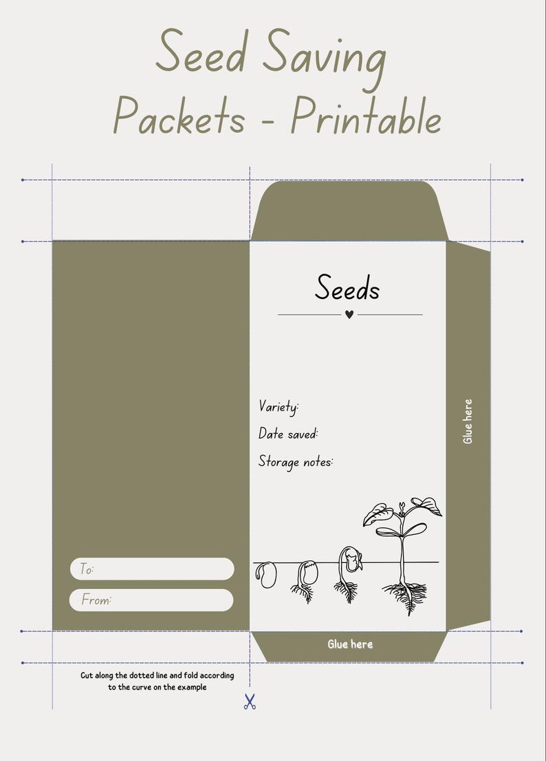 Seed Saving Template - Etsy