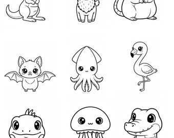 Las 100 mejores páginas para colorear de animales para niños con nombres de animales para aprender y colorear Animales / Educación infantil / Aprendizaje para niños / Colorear para niños