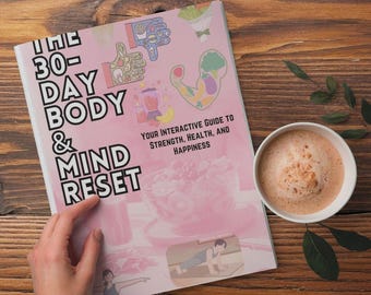 Planificador de fitness y bienestar de 30 días / Diario de entrenamiento imprimible (PDF)