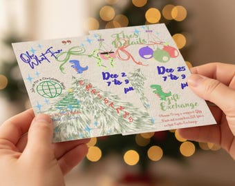 Plantilla de tarjeta navideña editable de Canva / Diseño festivo moderno (descarga digital)