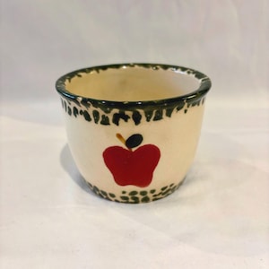 Heritage Pottery, ramekin dipinto a mano con mele, decorazione da cucina vintage con frutta