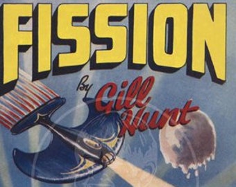 Fission - 10x15 Giclée Canvas Print of a Vintage Pulp Paperback Cover