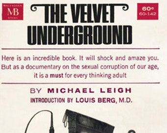 The Velvet Underground- 10x17 Giclée Canvas Print of Vintage Pulp Paperback