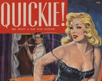 Quickie - 10x14 Giclée Canvas Print of a Vintage Pulp Paperback Cover
