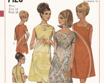 Vintage Dress Pattern Illustration (7120) - 10x14 Giclée Canvas Print