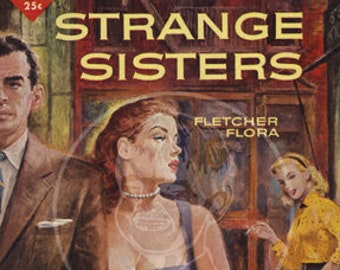 Strange Sisters - 10x15 Giclée Canvas Print of a Vintage Pulp Paperback Cover