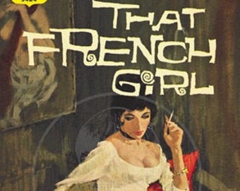 That French Girl - 10 x 17 Giclée Canvas Print of Vintage Pulp Paperback