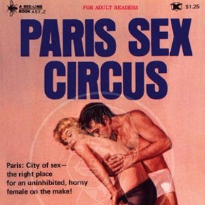Paris Sex Circus 10x16 Giclée Canvas Print of Vintage Pulp Paperback image 1