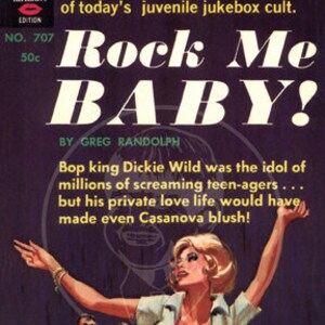 Rock Me Baby - 10x16 Giclée Canvas Print van een Vintage Pulp Paperback Cover