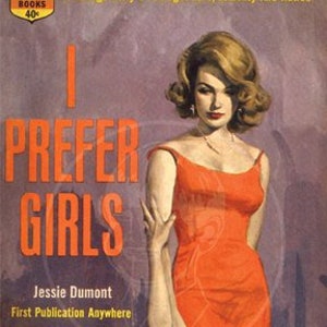 I Prefer Girls - 10x17 Giclée Canvas Print of Vintage Pulp Paperback