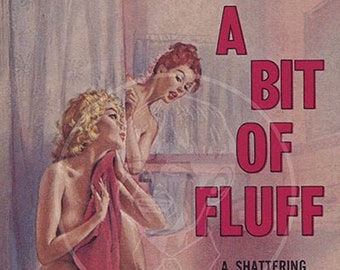 A Bit of Fluff - 10x17 Giclée Canvas Print of a Vintage Pulp Paperback Cover