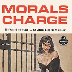 Morals Charge - 10x17 Giclée Canvas Print of a Vintage Pulp Paperback Cover