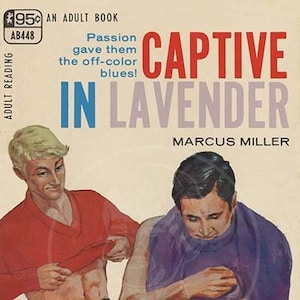 Captive in Lavender - 10 x 17 Giclée Canvas Print of Vintage Gay Pulp Paperback