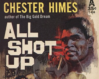 All Shot Up - 10x16 Giclée Canvas Print of a Vintage Pulp Paperback Cover