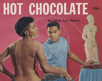 Hot Chocolate - 10x14 Giclée Canvas Print of a Vintage Pulp Paperback Cover