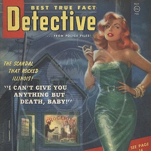 Best True Fact Detective (May 52) - 10x13 Giclée Canvas Print of a Vintage Pulp Detective Magazine Cover