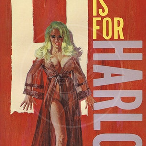 H ist für Harlot - 10 x 16 Giclée Leinwand Druck von einem Vintage Zellstoff Taschenbuch Abdeckung