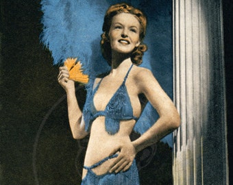 Earl Carroll Pin Up (No. 2) - 10x16 Giclée Canvas Print of Vintage Pinup card