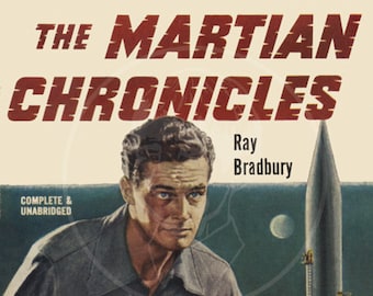 The Martian Chronicles - 10x15 Giclée Canvas Print of a Vintage Pulp Science Fiction Paperback Cover