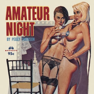 Amateur Night - 10x16 Giclée Canvas Print of a Vintage Pulp Paperback Cover