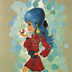 Groovy Art (020)-10 x 15 Giclée Canvas Print van een Vintage briefkaart