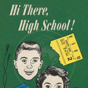 Hi There, High School! - 10x15 Giclée Canvas Print of Vintage Paperback