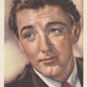 Robert Mitchum - 10x16 Giclée Canvas Print of Vintage Postcard