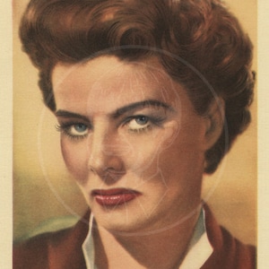Katharine Hepburn - 10x16 Giclée Canvas Print of Vintage Postcard