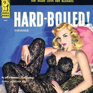 Hard-Boiled - 10x14 Giclée Canvas Print of Vintage Pulp Paperback