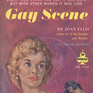 Gay Scene - 10 x 17 Giclée Canvas Print of a Vintage Lesbian Pulp Paperback Cover