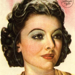 Myrna Loy - 10x15 Giclée Canvas Print of Vintage Postcard