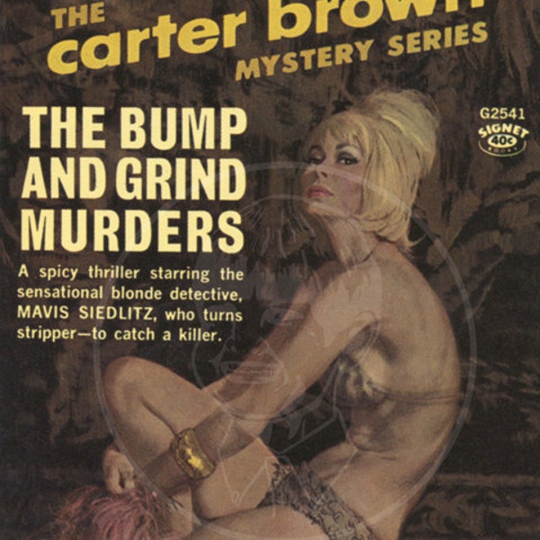 The Bump and Grind Murders - 10x17 Giclée Canvas Print of a Vintage Pulp Paperback Cover