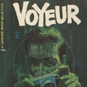Voyeur - 10x17 Giclée Canvas Print of a Vintage Pulp Paperback Cover