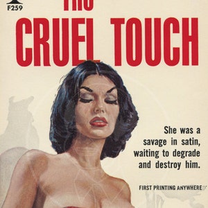 The Cruel Touch 10x17 Giclée Canvas Print of a Vintage Pulp Paperback Cover image 1