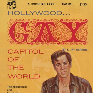 Hollywood... Gay-Hauptstadt der Welt - 10 x 17 Giclée Canvas Print eines Jahrgangs Gay Pulp Taschenbuch Cover