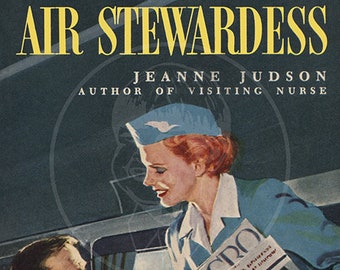 Carol Trent: Air Stewardess - 10x17 Giclée Canvas Print of Vintage Pulp Paperback