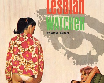 The Lesbian Watcher - 10x16 Giclée Canvas Print of a Vintage Pulp Paperback Cover