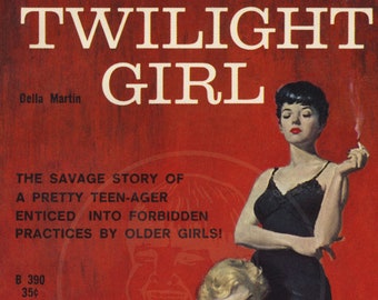 Twilight Girl - 10x17 Giclée Canvas Print of a Vintage Pulp Paperback