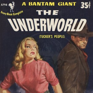 The Underworld - 10x15 Giclée Canvas Print of a Vintage Pulp Paperback Cover