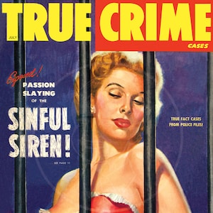 True Crime (Jul 49) - 10x13 Giclée Canvas Print of a Vintage Pulp Detective Magazine Cover