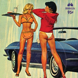 The Lavendar Girls - 10x16 Giclée Canvas Print of a Vintage Pulp Paperback Cover