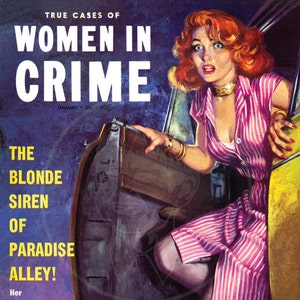 Women in Crime (Jan 54) - 10x13 Giclée Canvas Print of a Vintage Pulp Detective Magazine Cover