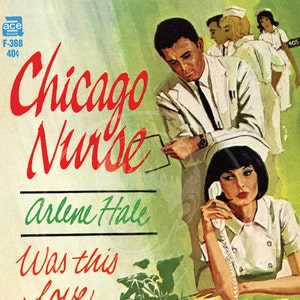Chicago Nurse - 10x15 Giclée Canvas Print of a Vintage Pulp Paperback Cover